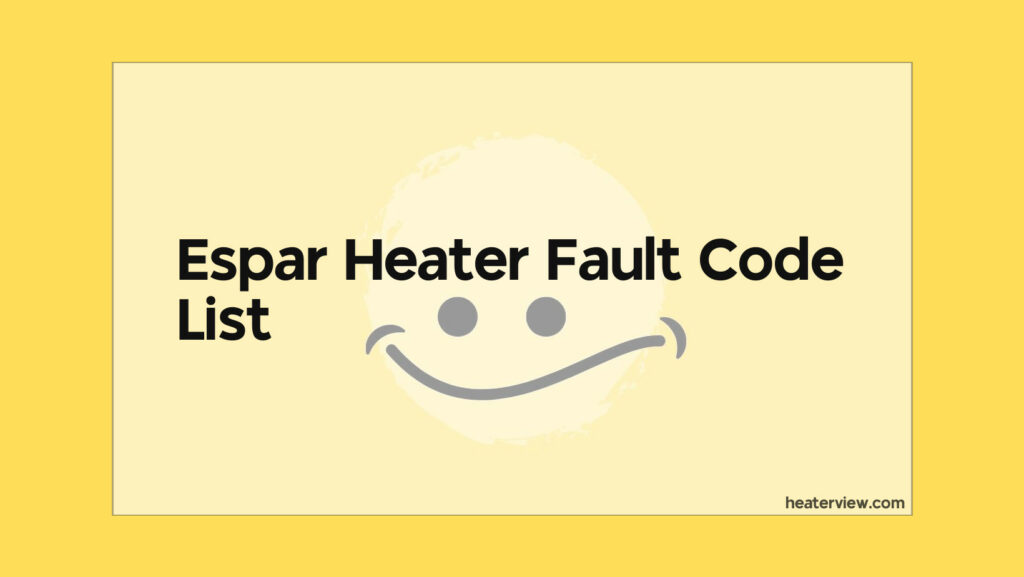 Espar Heater Fault Code List Heaterview