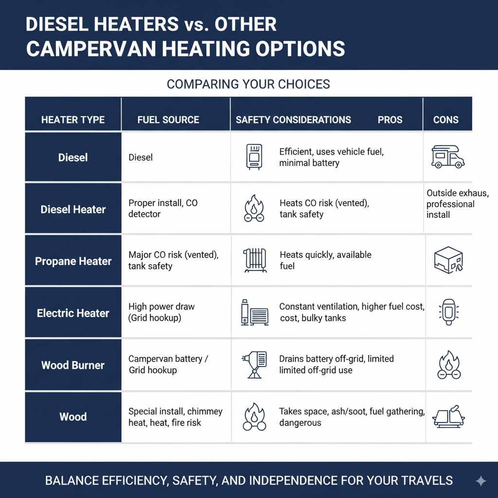 Diesel Heaters vs. Other Campervan Heating Options