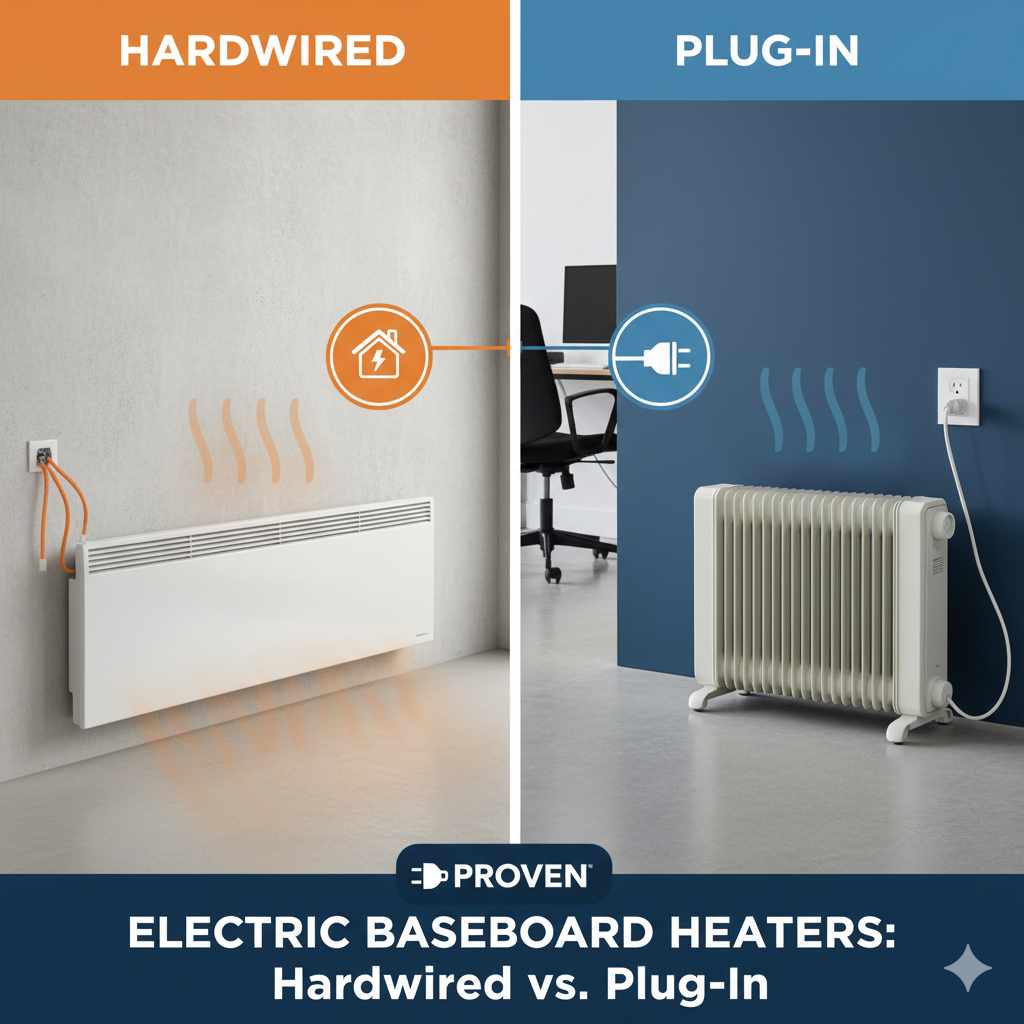 Electric Baseboard Heaters: Proven Hardwired vs. Plug-In