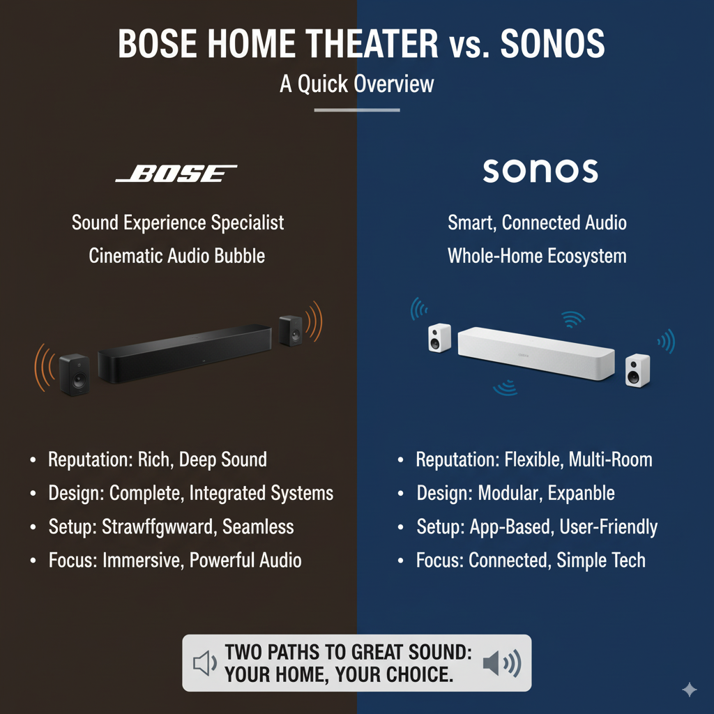 Bose Home Theater vs Sonos: A Quick Overview