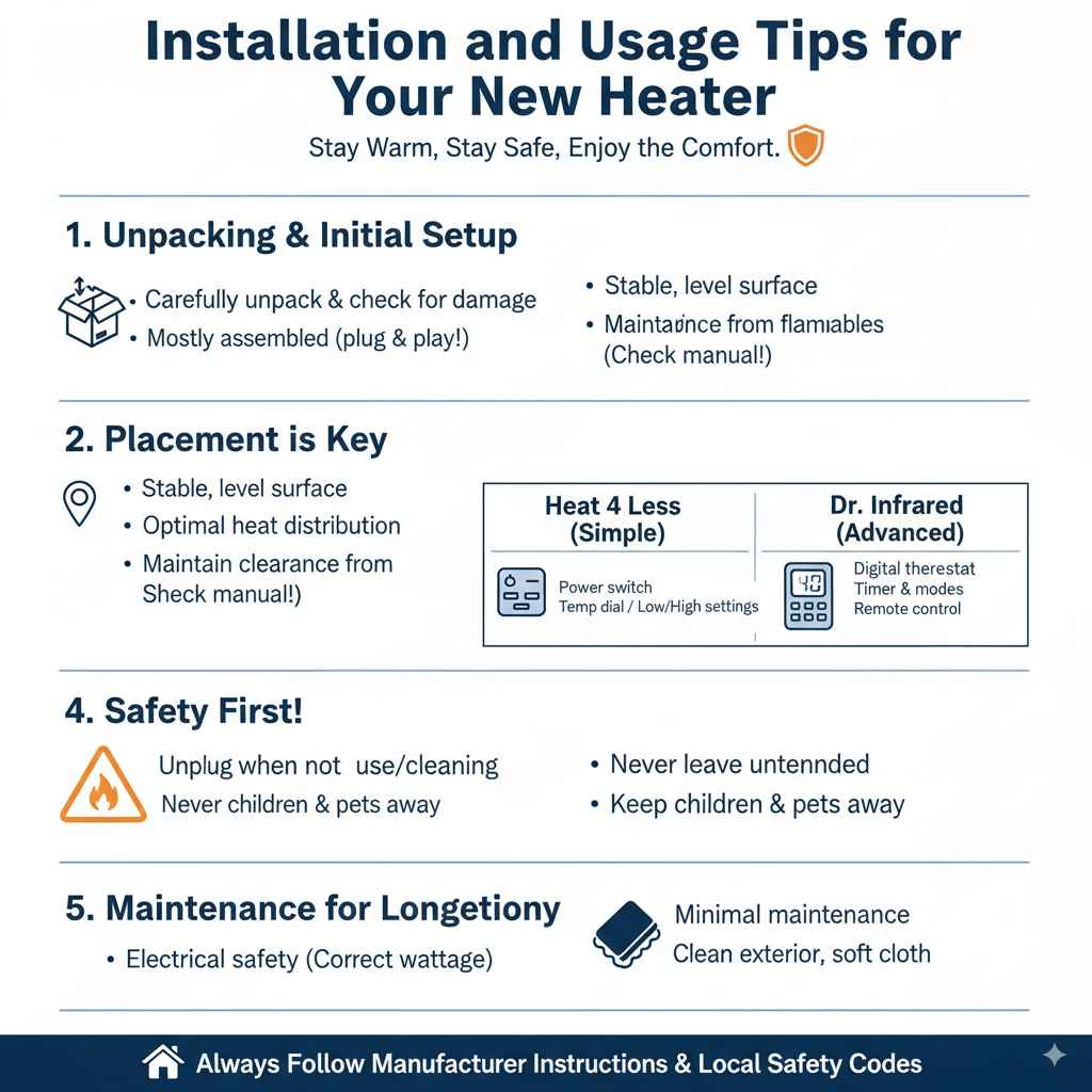 Installation and Usage Tips for Your New Heater