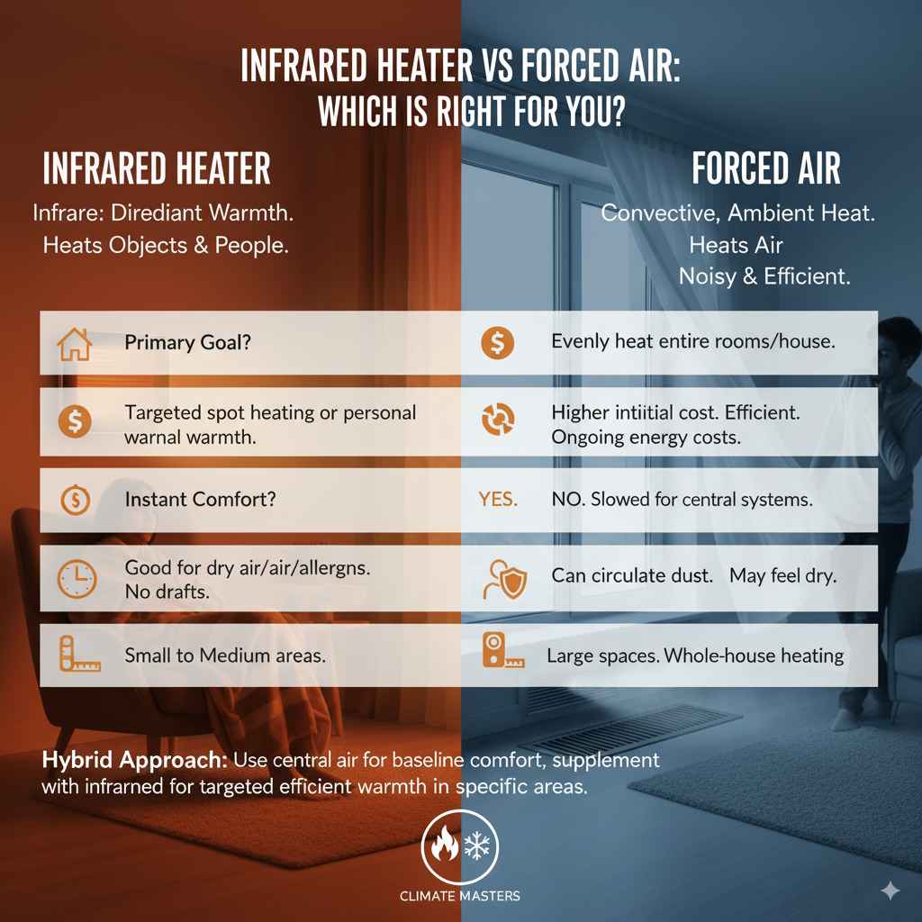 Infrared Heater vs Forced Air