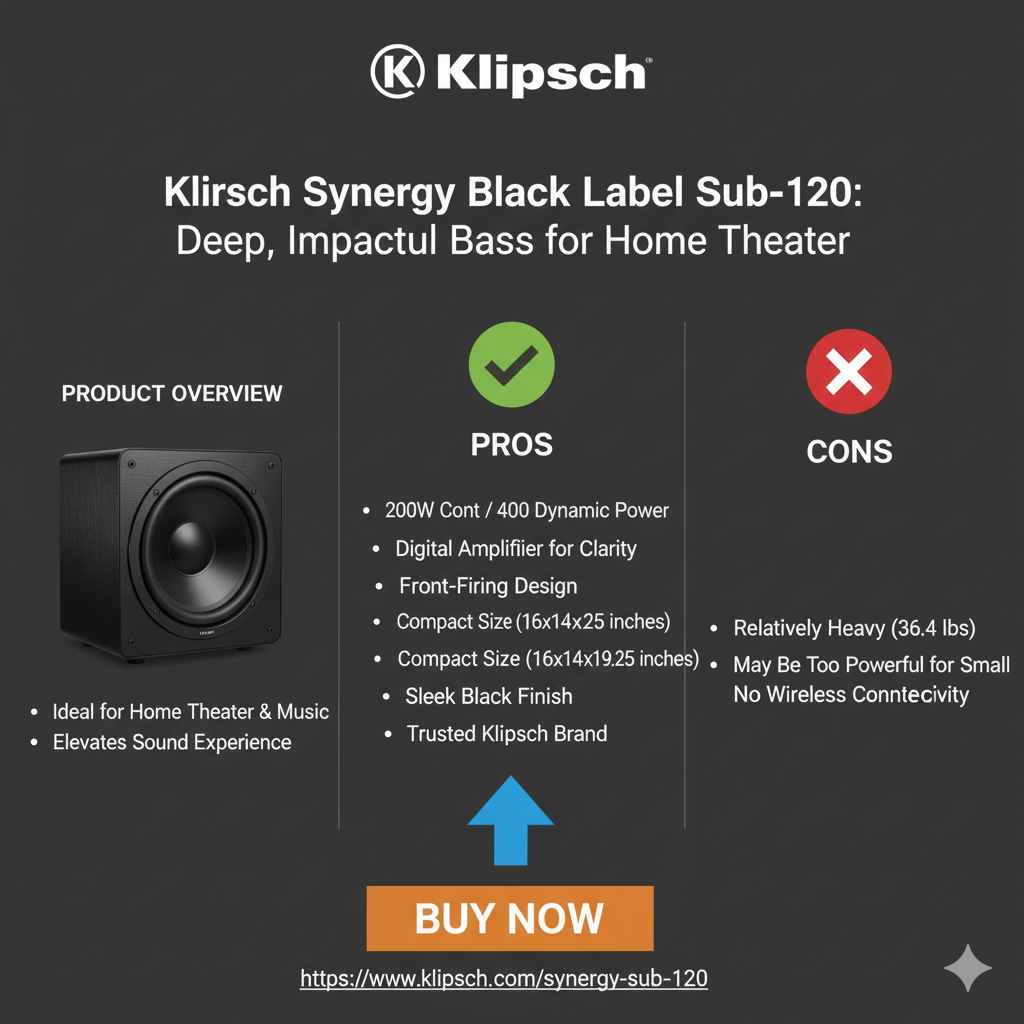 Klipsch Synergy Black Label Sub-120
