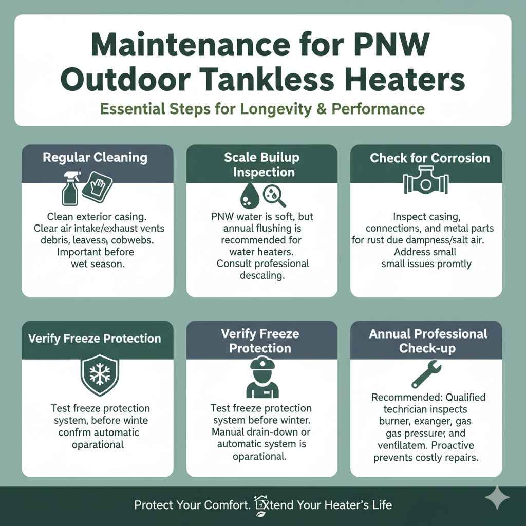 Maintenance for PNW Outdoor Tankless Heaters