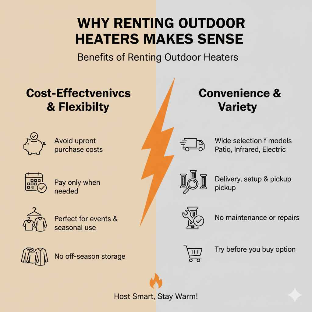 Why Renting Outdoor Heaters Makes Sense