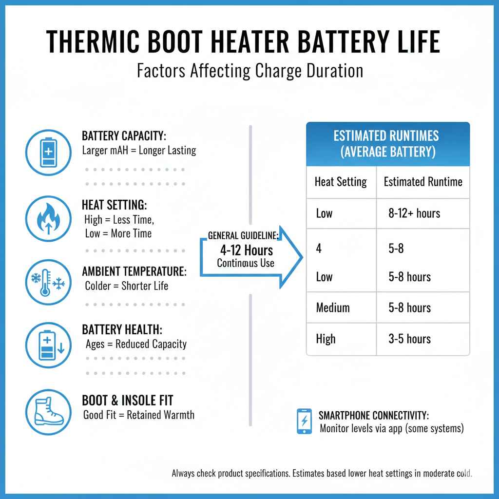 How Long Do Thermic Boot Heater Batteries Last on a Charge?