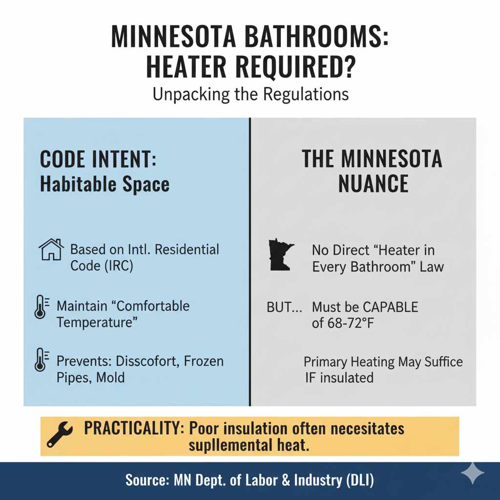 Do Bathrooms Need a Heater in Minnesota