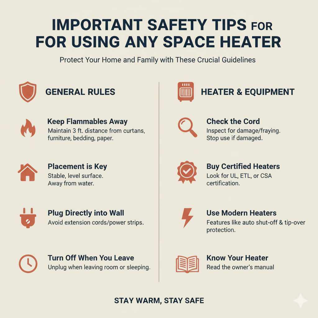 Important Safety Tips for Using Any Space Heater