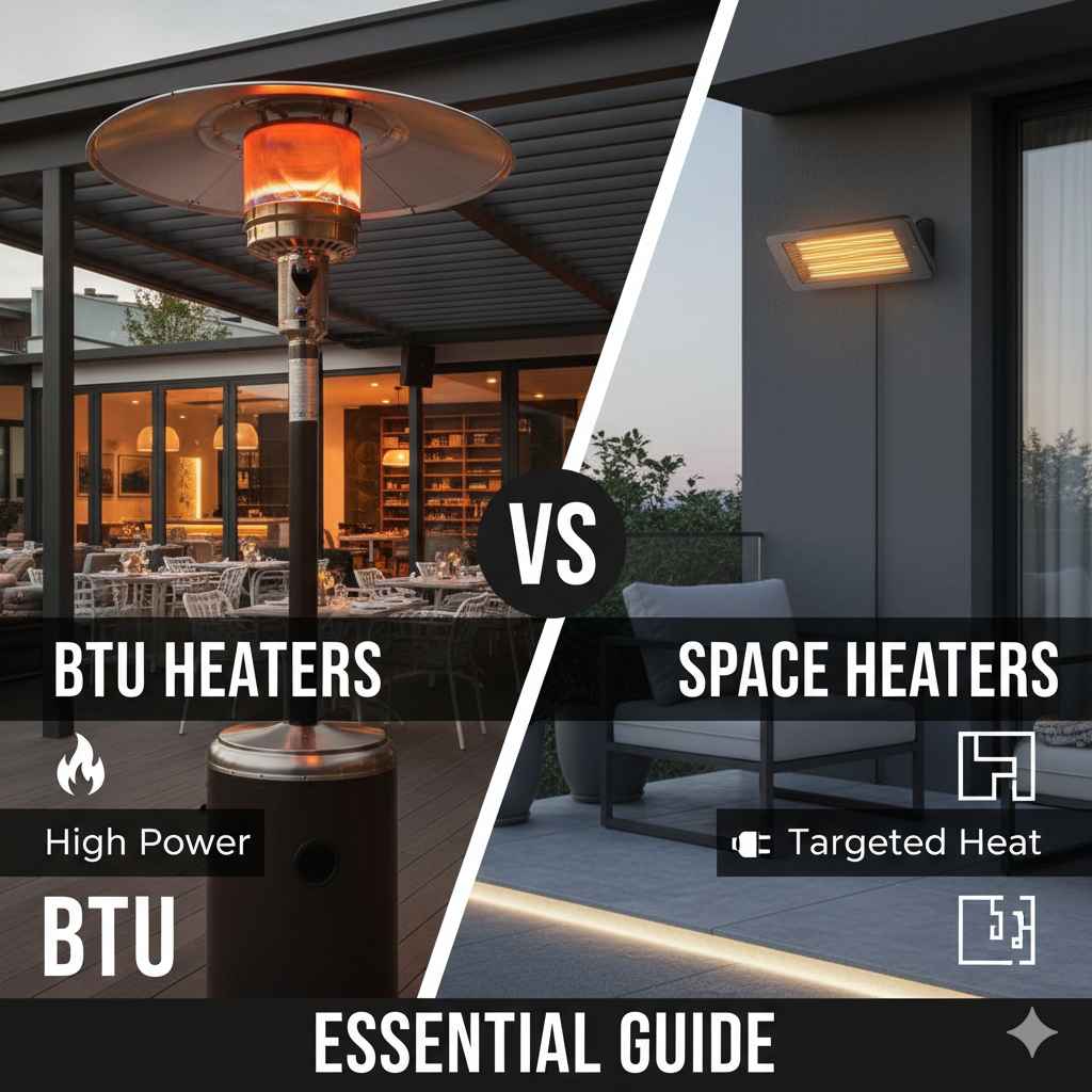 Outside Heaters BTU Vs Space