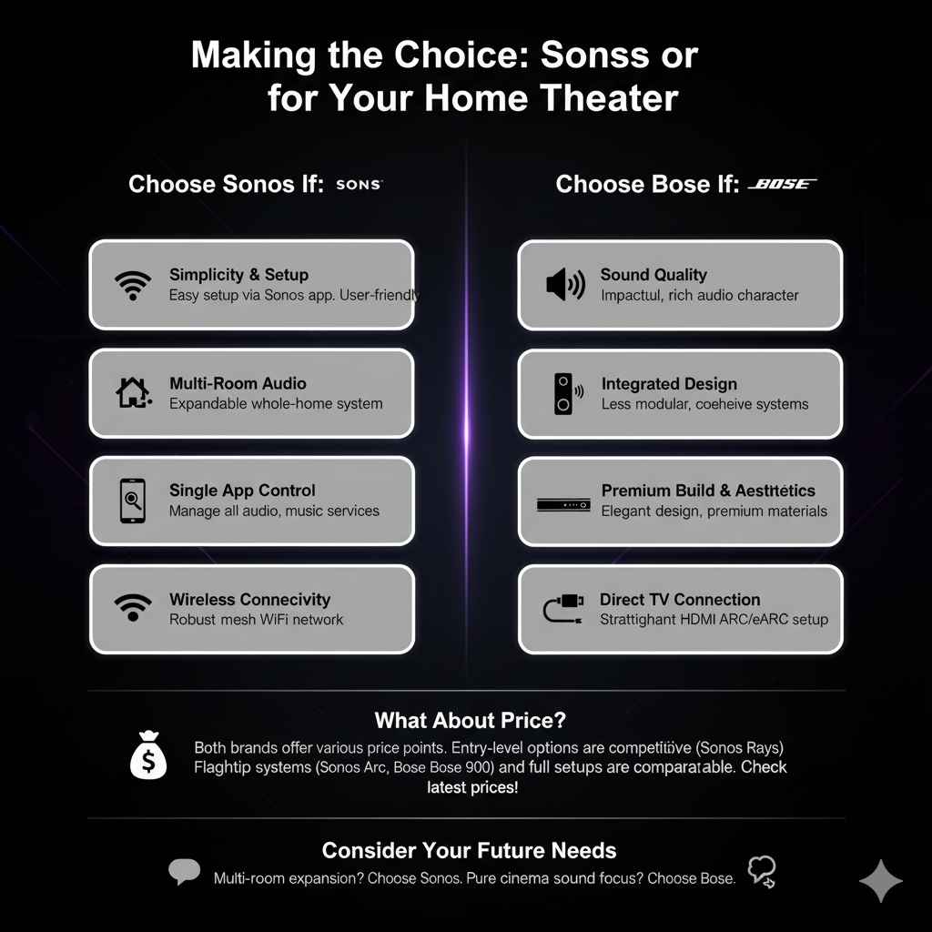 Making the Choice: Sonos or Bose for Your Home Theater