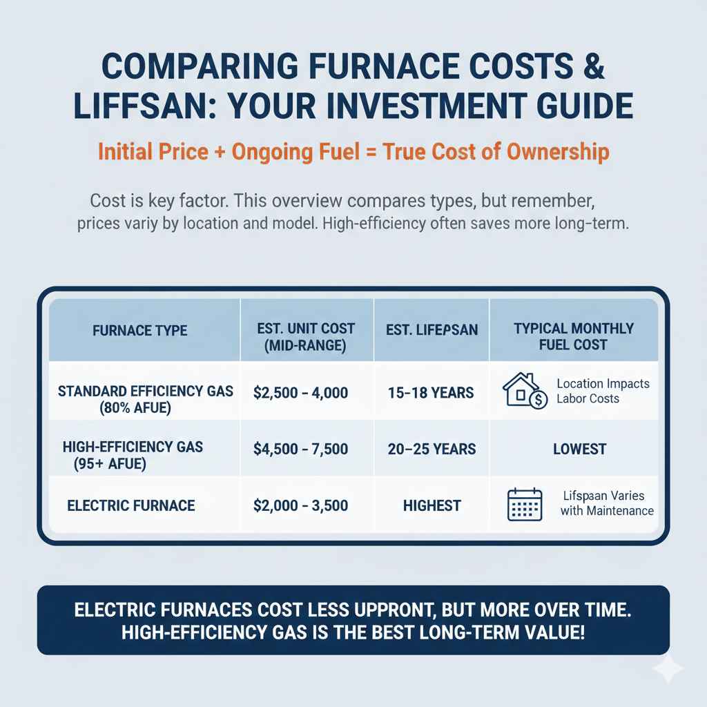 Comparing Furnace Costs and Lifespan