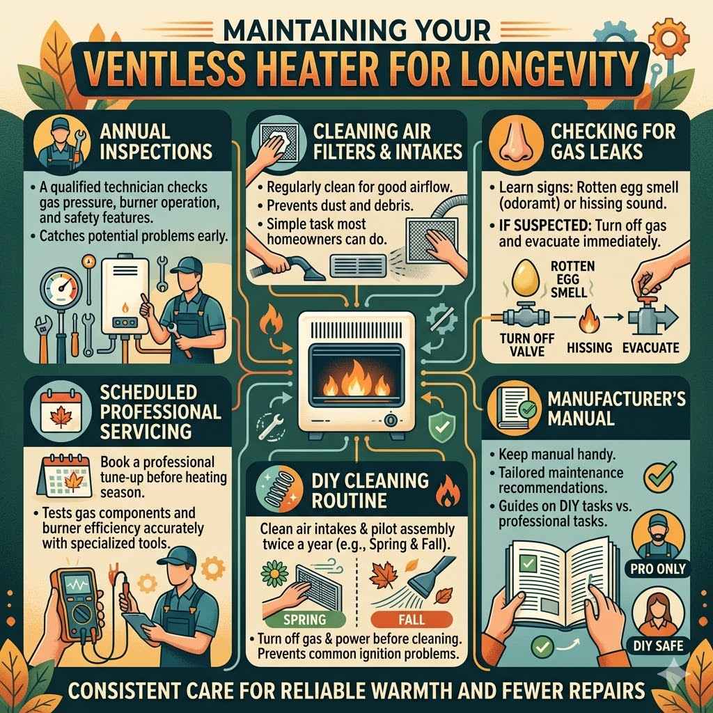 Maintaining Your Ventless Heater for Longevity