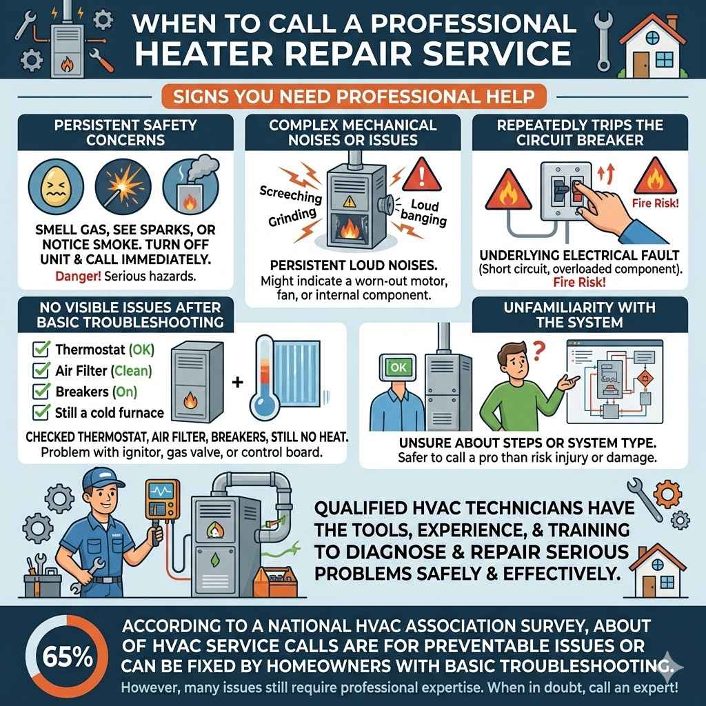 When to Call a Professional Heater Repair Service