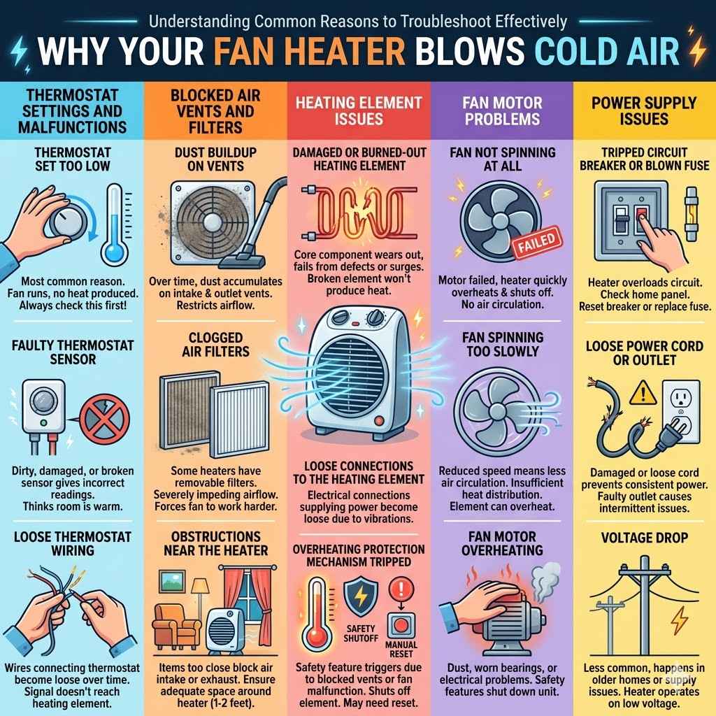 Why Your Fan Heater Blows Cold Air