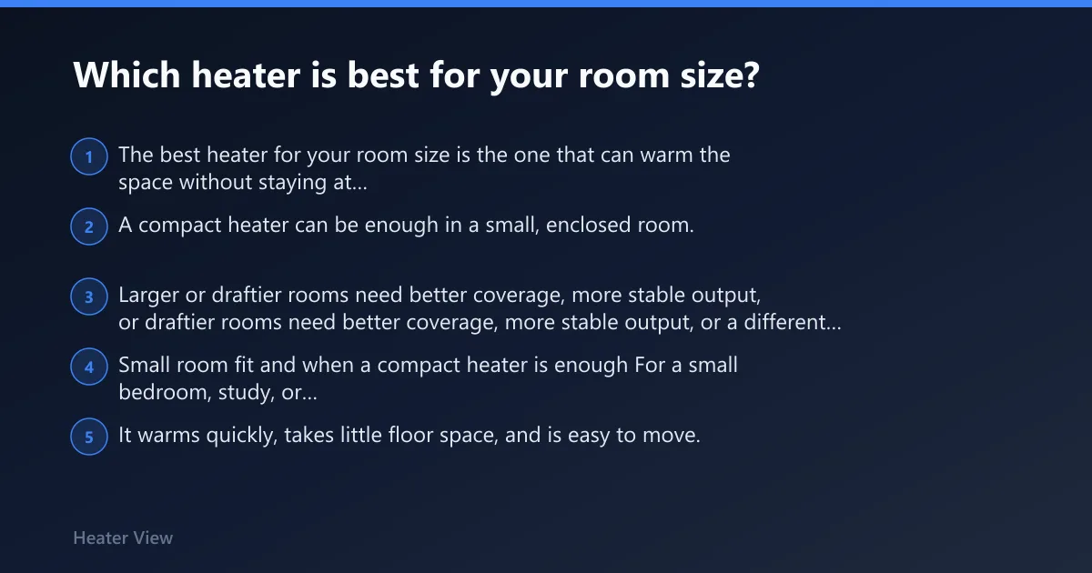 Steps: Which heater is best for your room size?