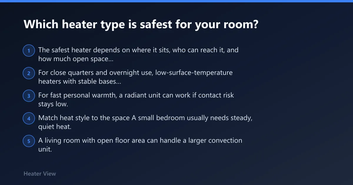 Steps: Which heater type is safest for your room?