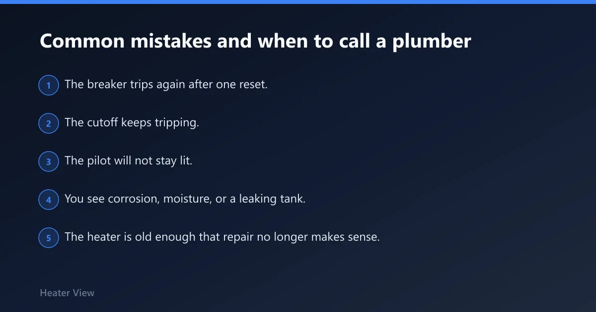 Steps: Common mistakes and when to call a plumber