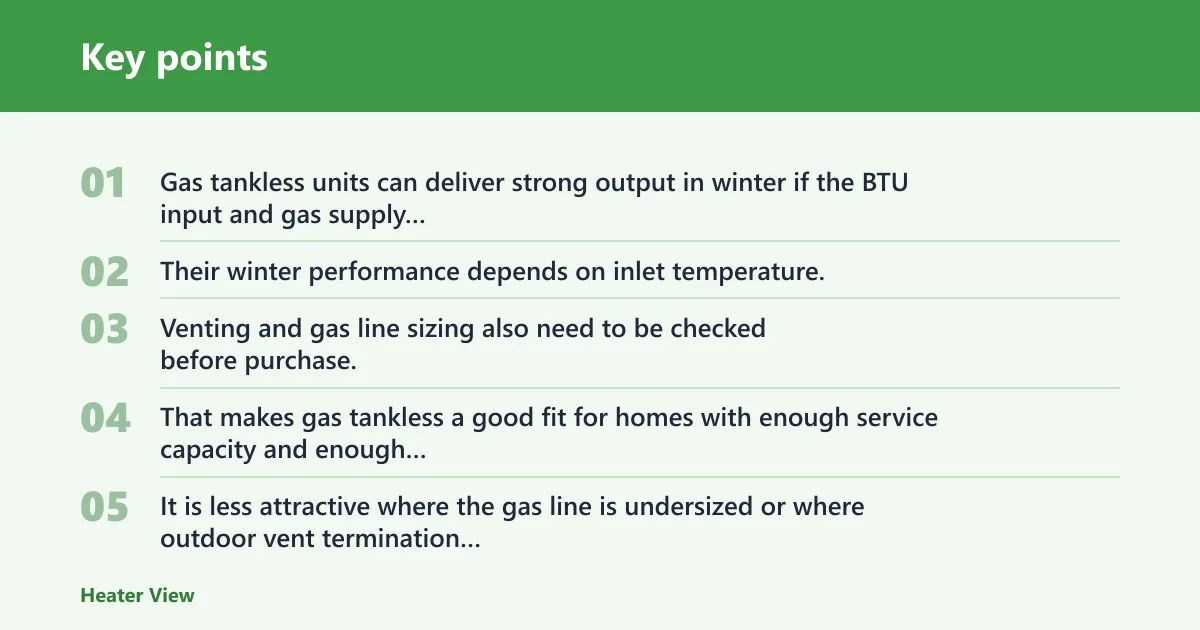 Key points: Should I choose gas or electric for a cold climate home?