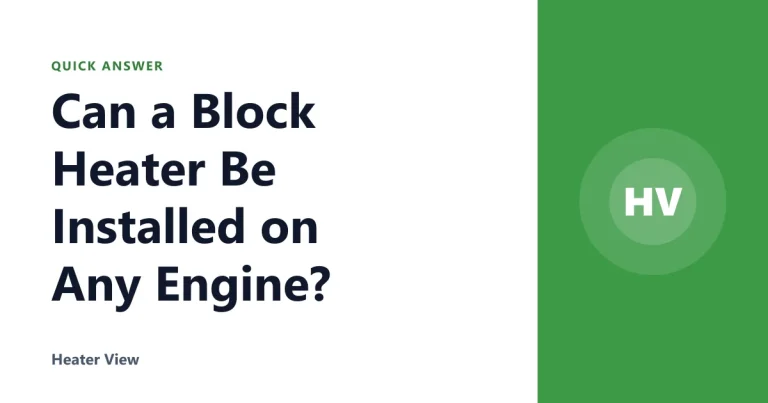 Can a Block Heater Be Installed on Any Engine?