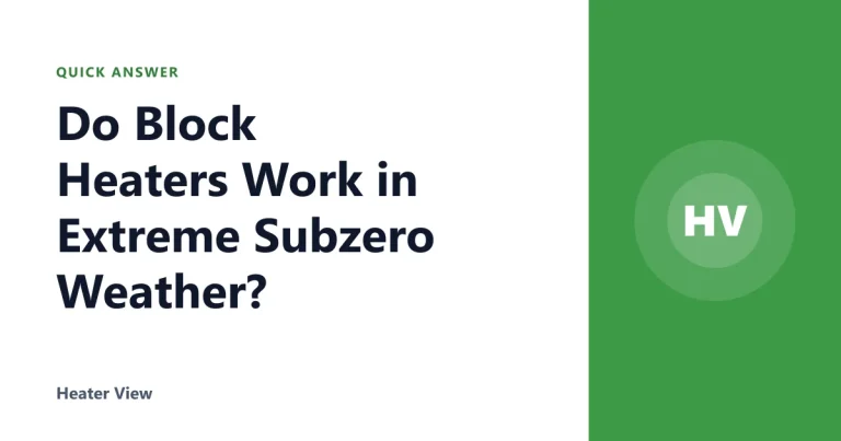 Do Block Heaters Work in Extreme Subzero Weather?
