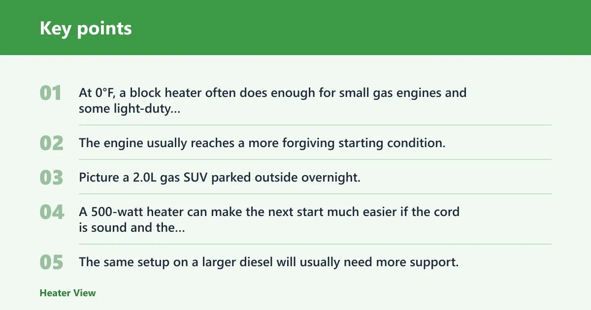 Key points: How cold is too cold for one heater?