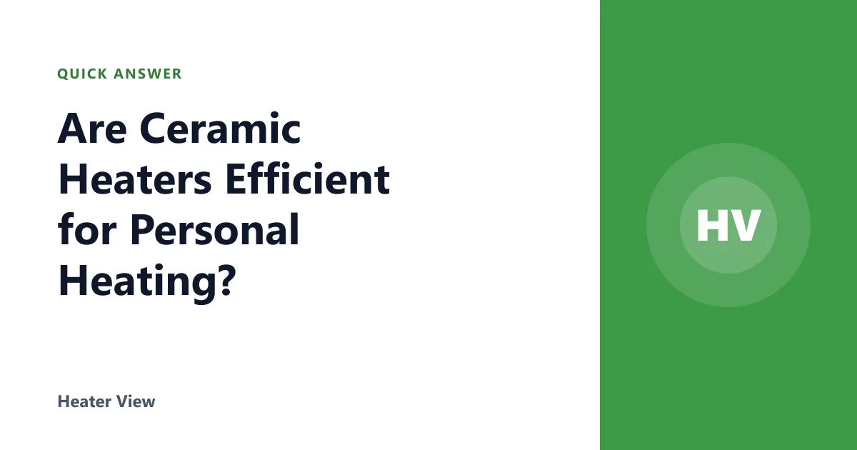 Are Ceramic Heaters Efficient for Personal Heating?