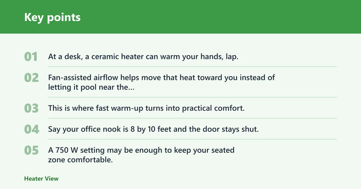 Key points: When are ceramic heaters the better choice?