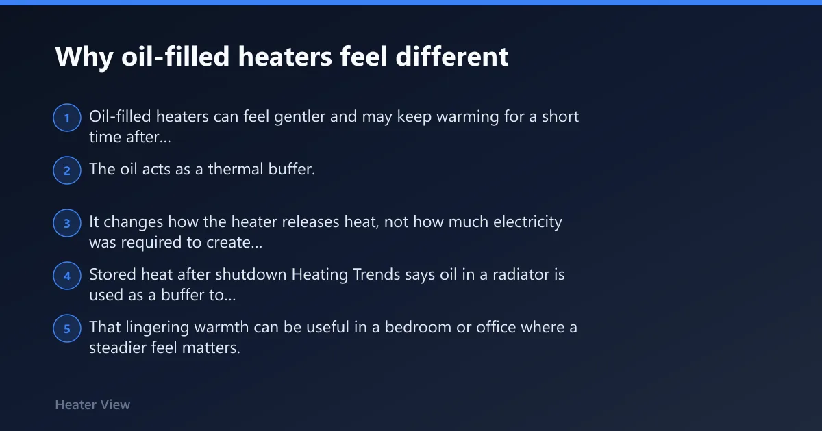 Steps: Why oil-filled heaters feel different