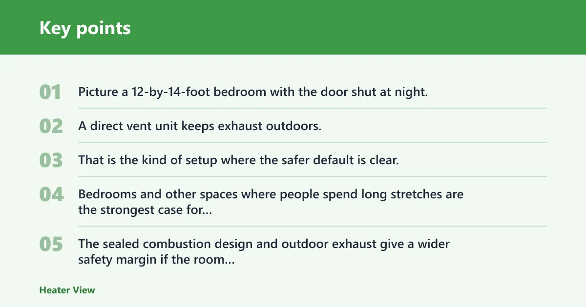 Key points: Which heater is safer indoors?