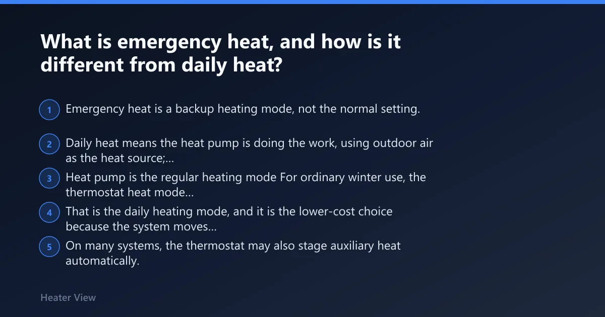 Steps: What is emergency heat, and how is it different from daily heat?