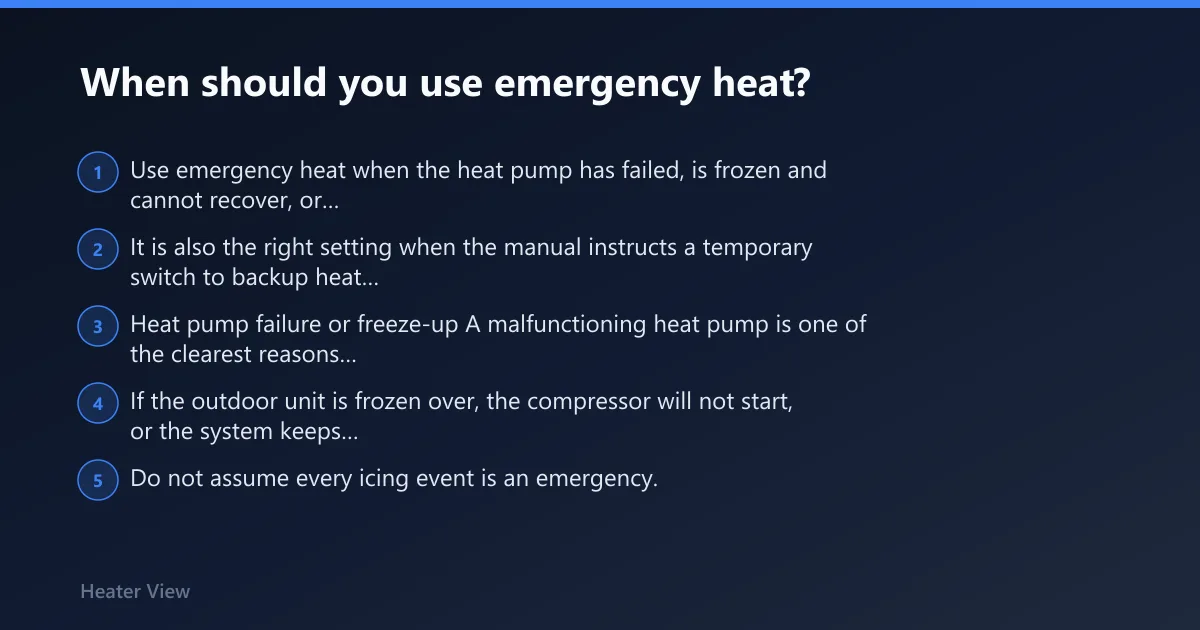 Steps: When should you use emergency heat?