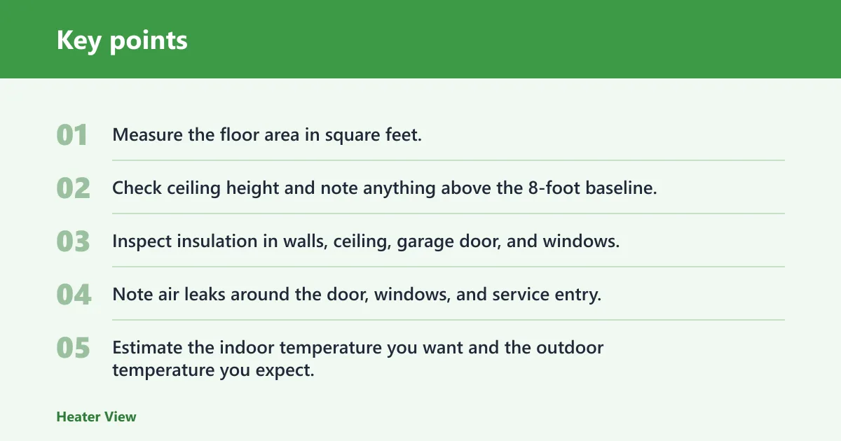 Key points: What your garage needs first