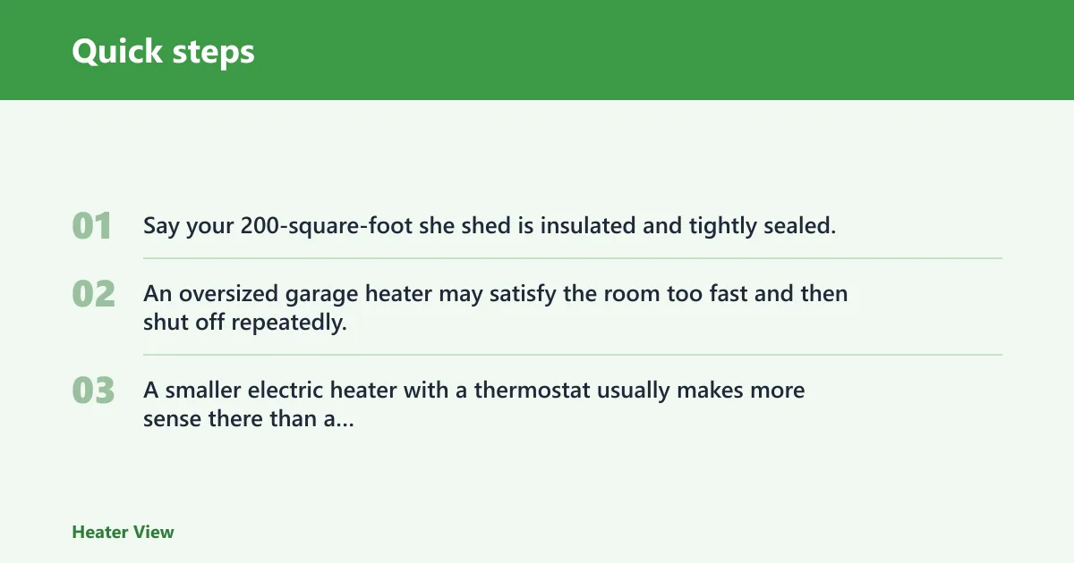 Quick steps: Garage heater fit test