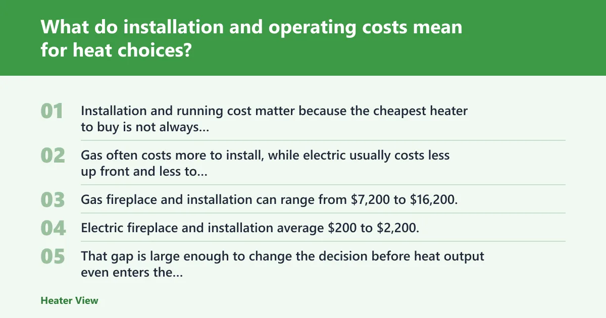 Steps: What do installation and operating costs mean for heat choices?