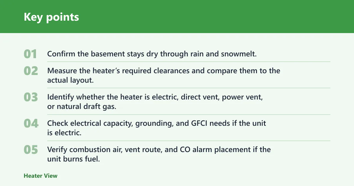 Key points: What safety checks should you perform first?