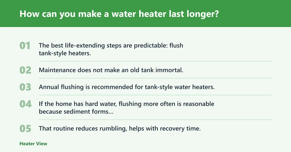 Steps: How can you make a water heater last longer?