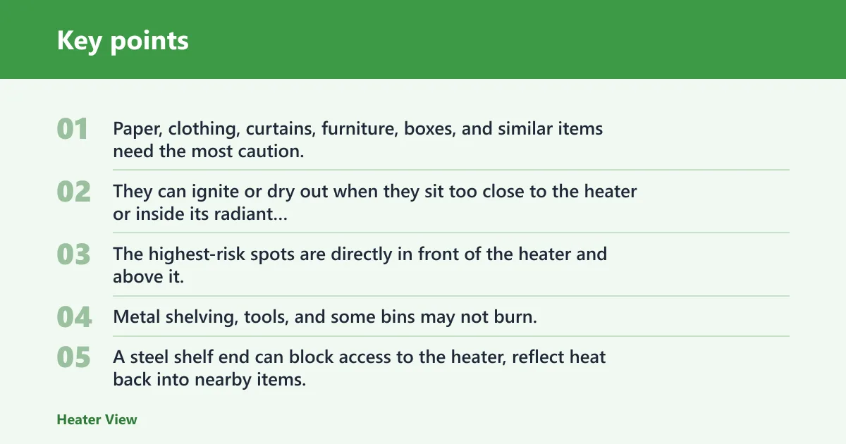 Key points: What stored items count as clearance risks