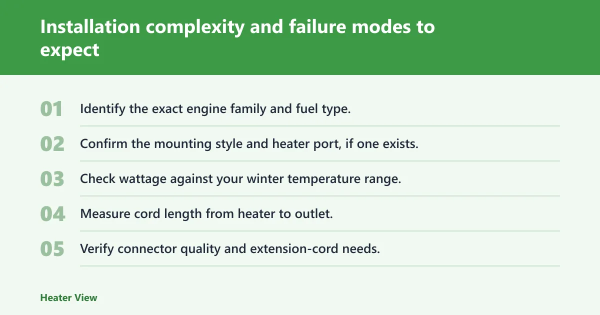 Steps: Installation complexity and failure modes to expect