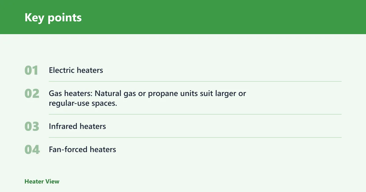 Key points: Basement garage heater basics