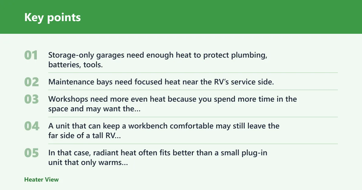 Key points: What counts as an RV garage heater?