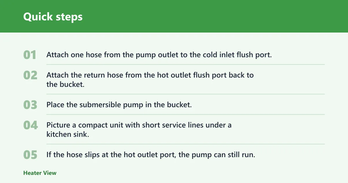 Quick steps: How to set up the recirculation loop