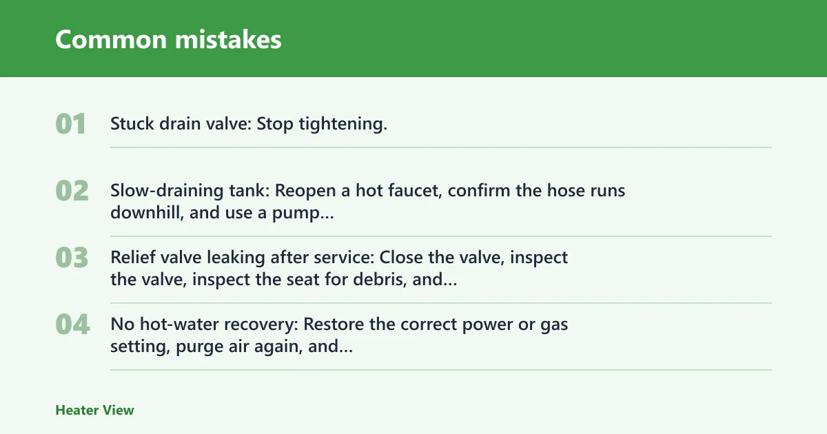 Steps: Common mistakes