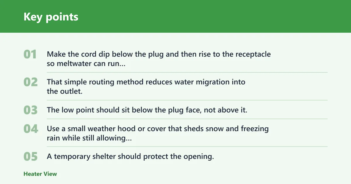 Key points: How do you keep water and ice out of the connection?