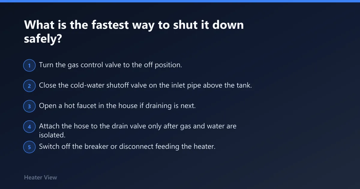 Steps: What is the fastest way to shut it down safely?