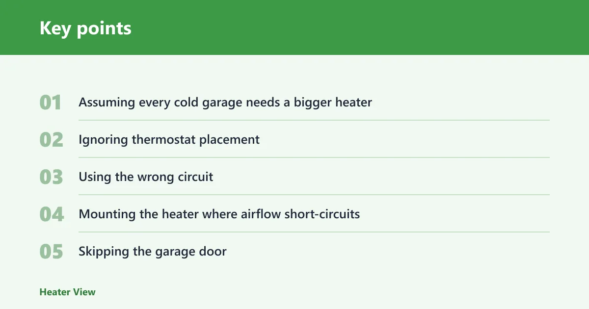 Key points: Common mistakes