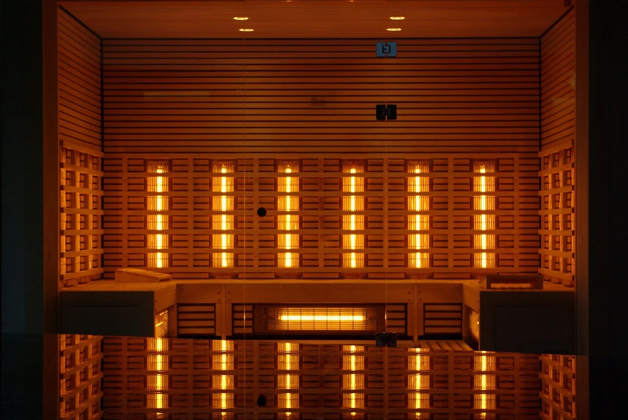 Infrared ceiling heater warming the occupied zone in a high-ceiling room