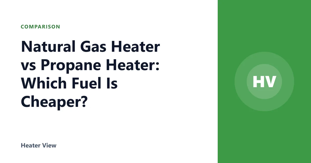 Natural Gas Heater vs Propane Heater: Which Fuel Is Cheaper?
