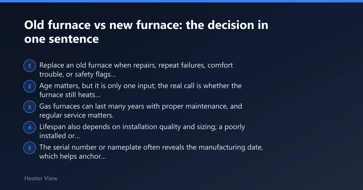 Steps: Old furnace vs new furnace: the decision in one sentence
