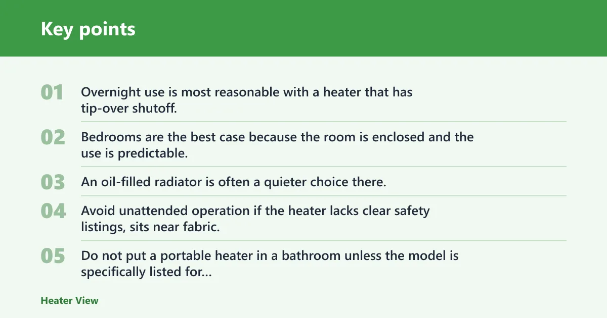 Key points: Can you leave one on overnight?