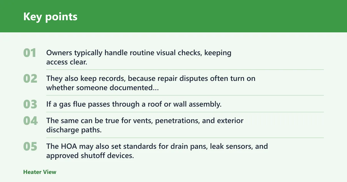 Key points: Who handles each maintenance task?